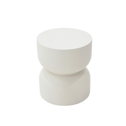 Elementi Home - Chronos Side Table - Cream White