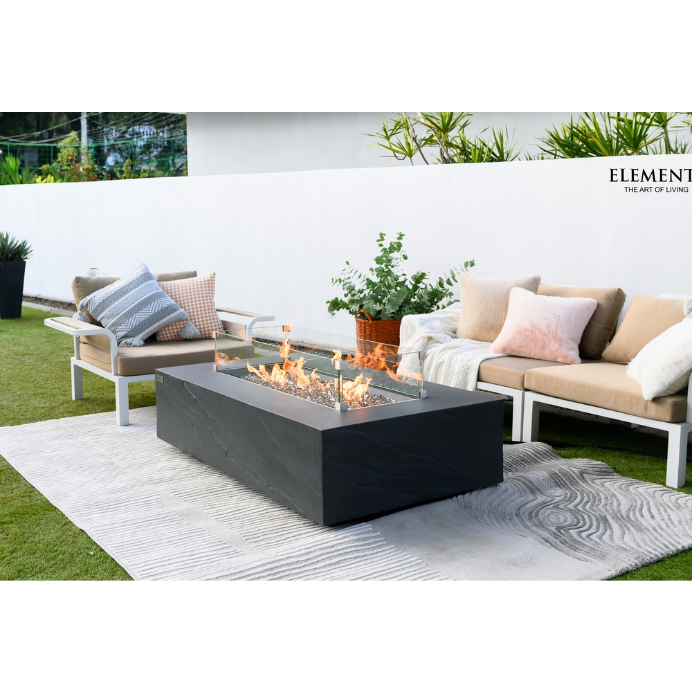 Elementi Plus - Cape Town Fire Table - Slate Black - Liquid Propane