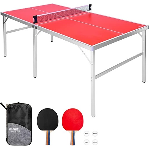 Gosports - Mid-size Indoor/outdoor Table Tennis Game Set - Red