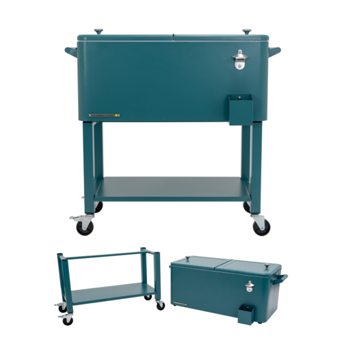 Permasteel - 80qt Patio Cooler W/removeable Basin - Teal