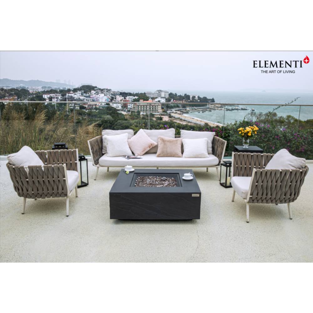 Elementi Plus - Roraima Fire Table - Slate Black - Liquid Propane