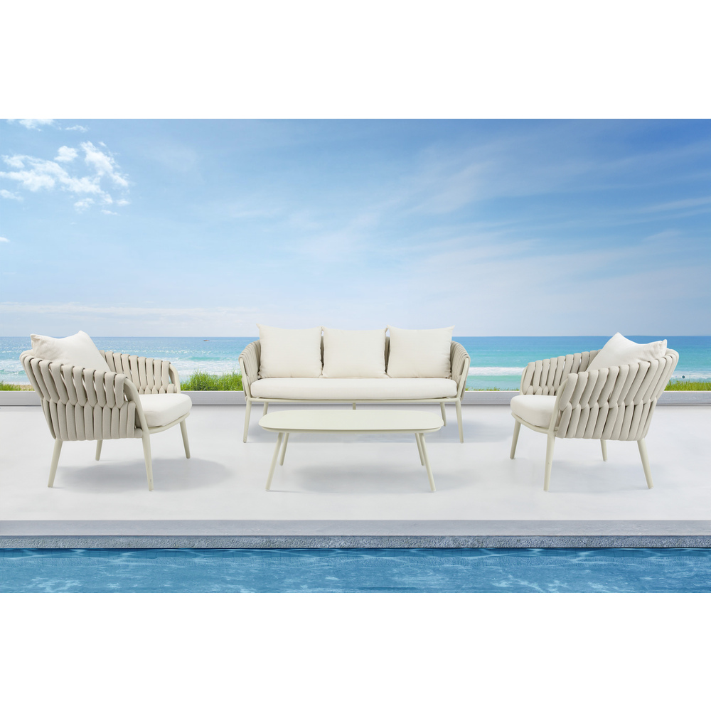 Backyard Lifestyles - Nautique 4pc Conversation Patio Set - Natural