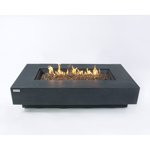 Elementi Plus - Positano Fire Table - Dark Gray - Rectangle - Natural Gas