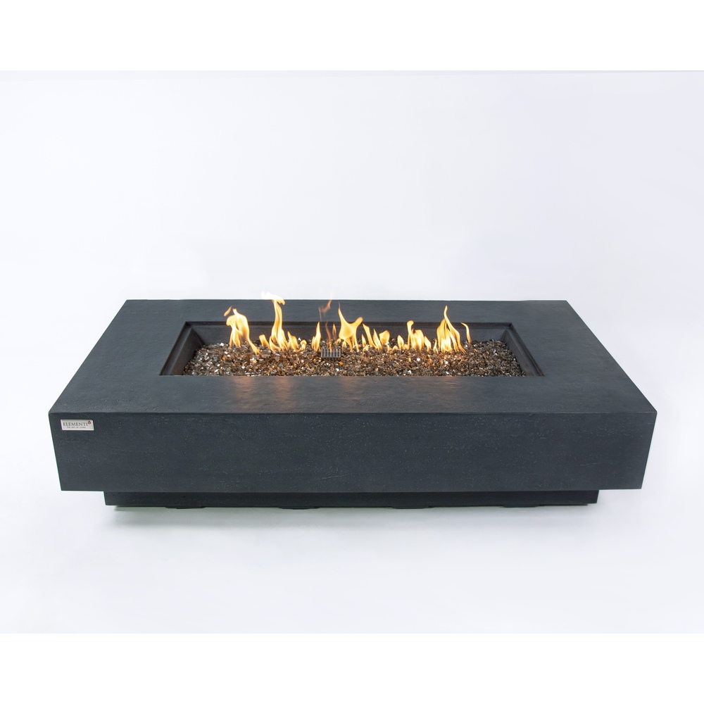 Elementi Plus - Positano Fire Table - Dark Gray - Rectangle - Liquid Propane