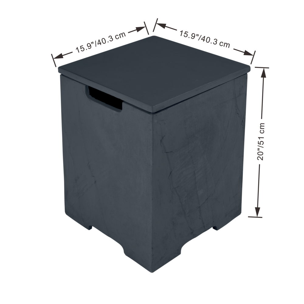 Elementi Plus - Tank Cover W/removable Lid - Slate Black