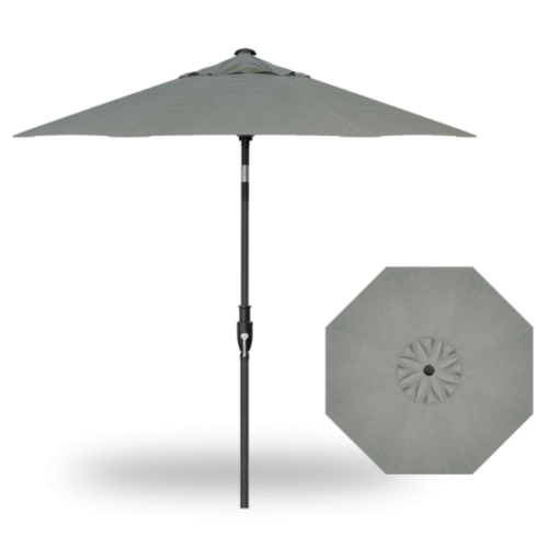 Treasure Garden - 7.5' Market Umbrella Glide Tilt Octagon - Black Frame W/sterling Fabric