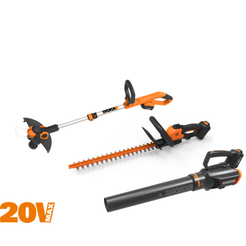 Worx - 3pc Combo – 20v Grass Trimmer / Hedge Trimmer & Blower