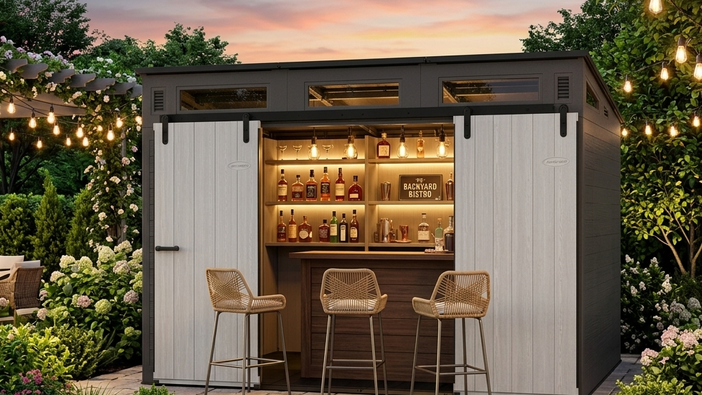How to Create a Cozy Backyard Bar Shed: Creative Storage Ideas