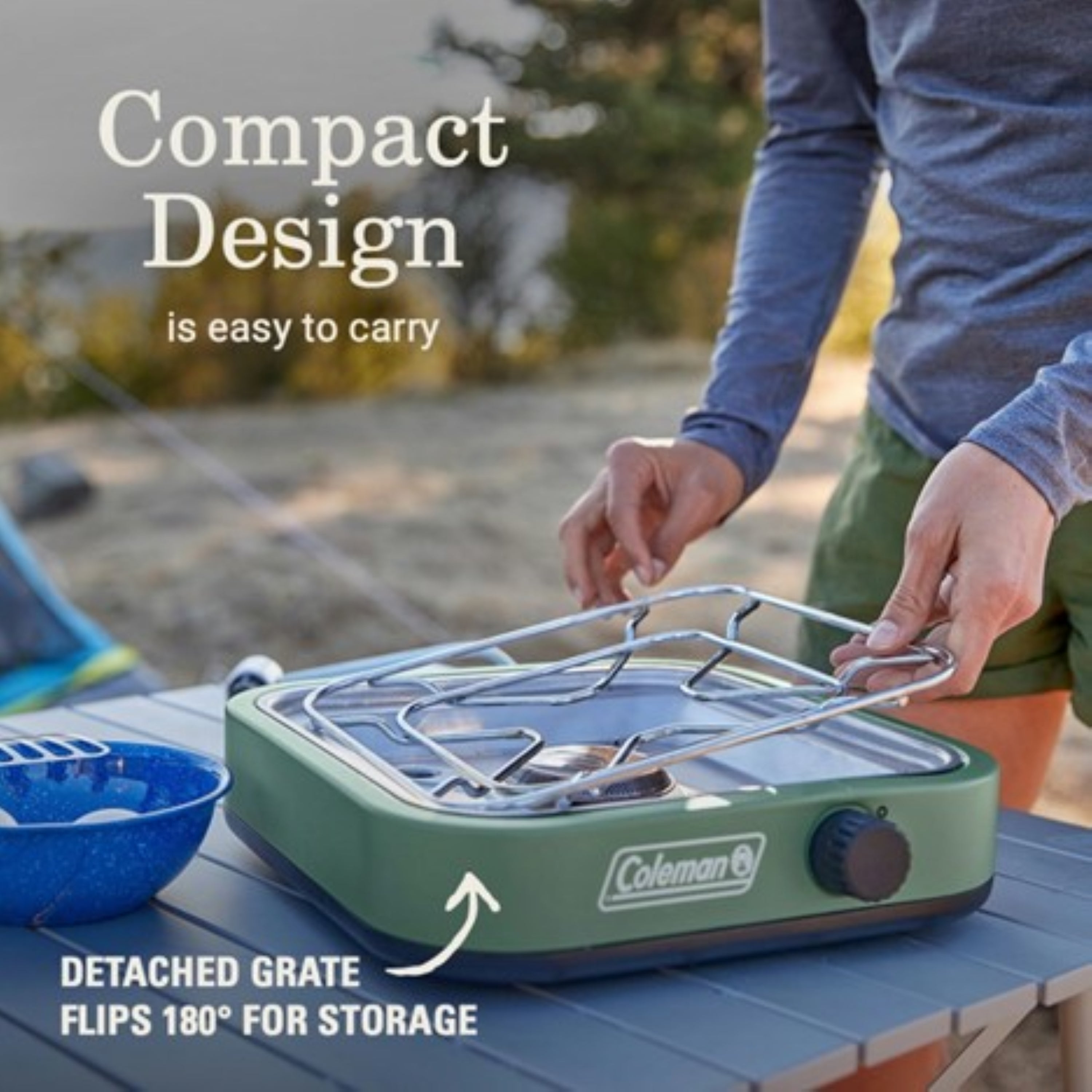 Coleman - Cascade 18 1-Burner Propane Stove - Moss Green