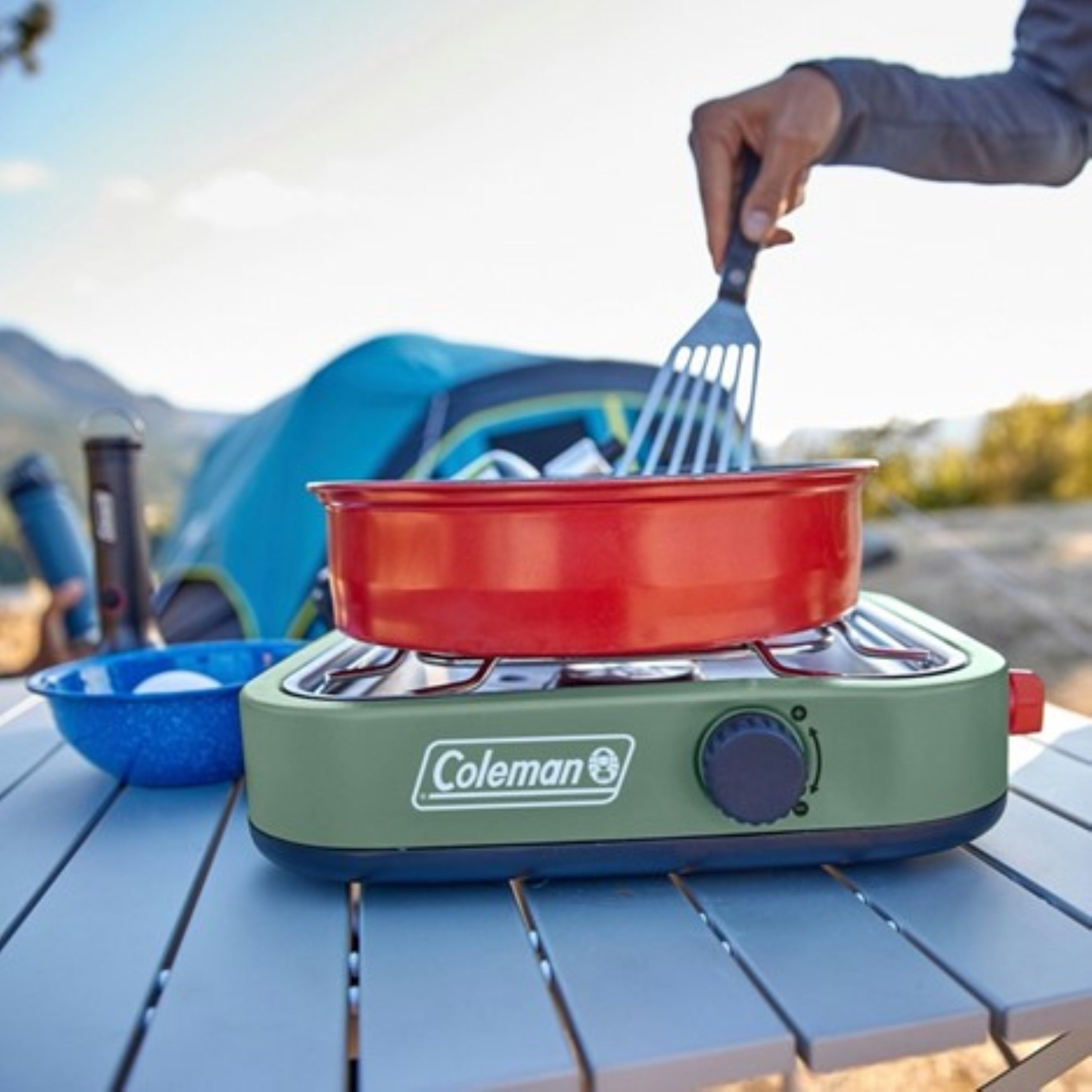 Coleman - Cascade 18 1-Burner Propane Stove - Moss Green