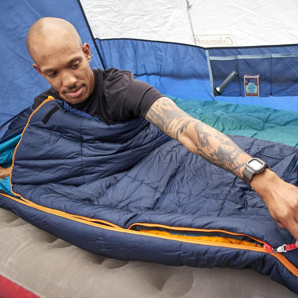 Coleman -- Big Bay Sleeping Bag -6C Contour Big & Tall - Blue
