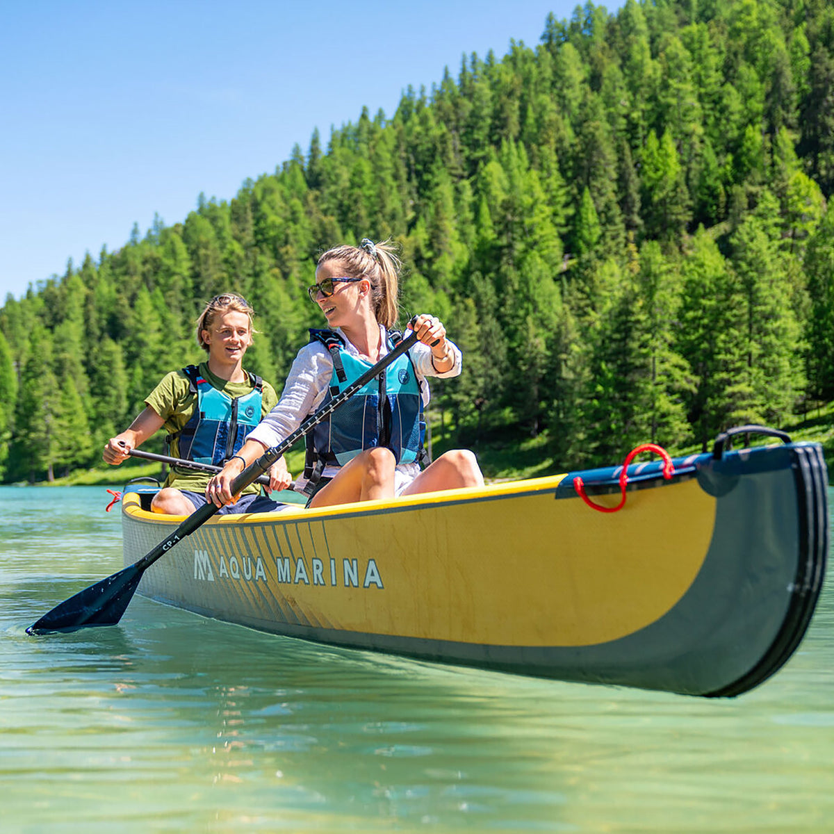 Aqua Marina - 15'8" Tomahawk 2/3-person Speed Canoe - Aqua Marina
