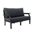 Backyard Lifestyles - 2 Seat Sofa Including Cushions - Black Frame & Grey Cushions