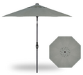 Treasure Garden - 7.5' Market Umbrella Glide Tilt Octagon - Black Frame with Sterling Fabric