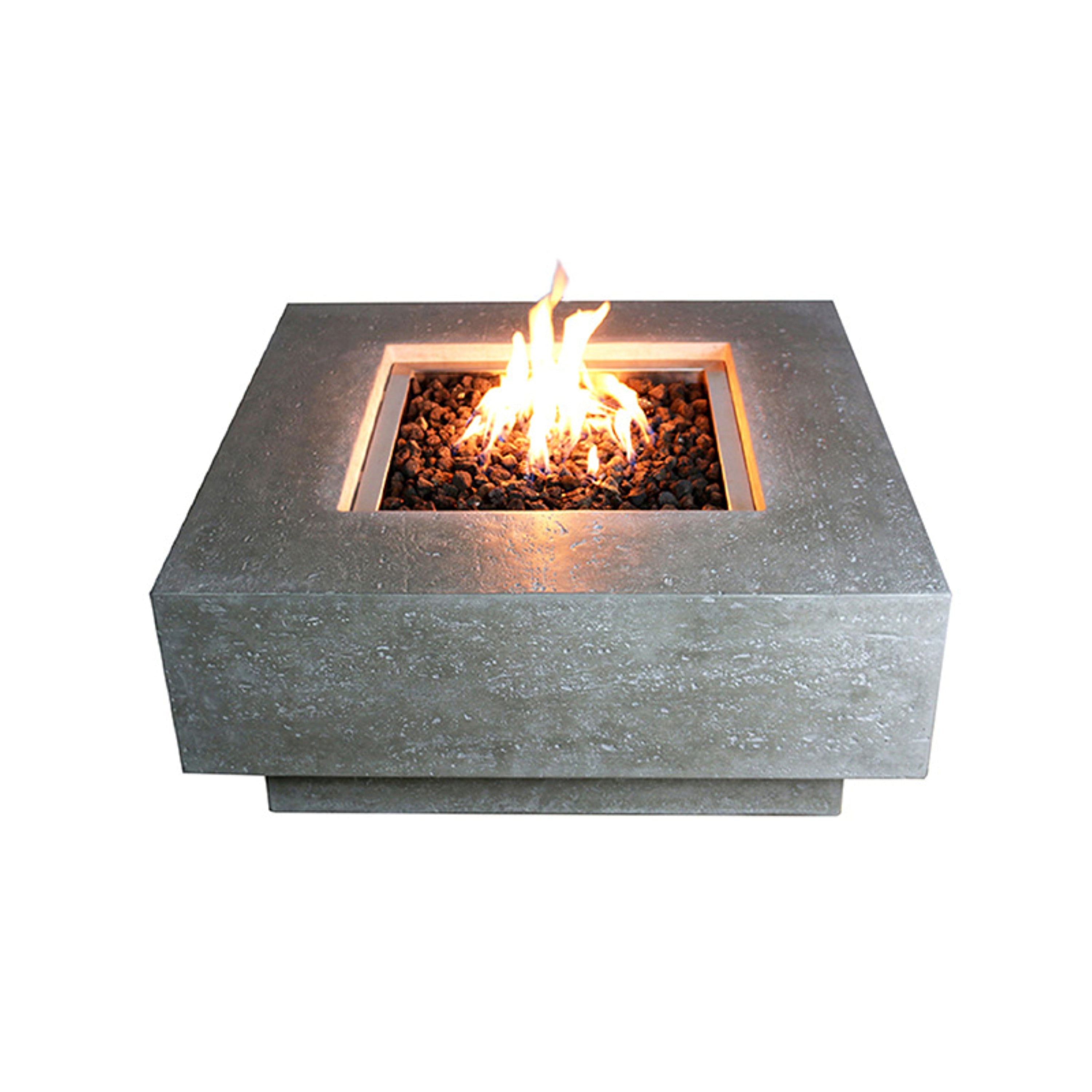 Elementi - Manhattan Fire Table - Light Gray - Natural Gas