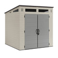 Suncast - Modernist® 7' x 7' Storage Shed - Vanilla/Dove Gray
