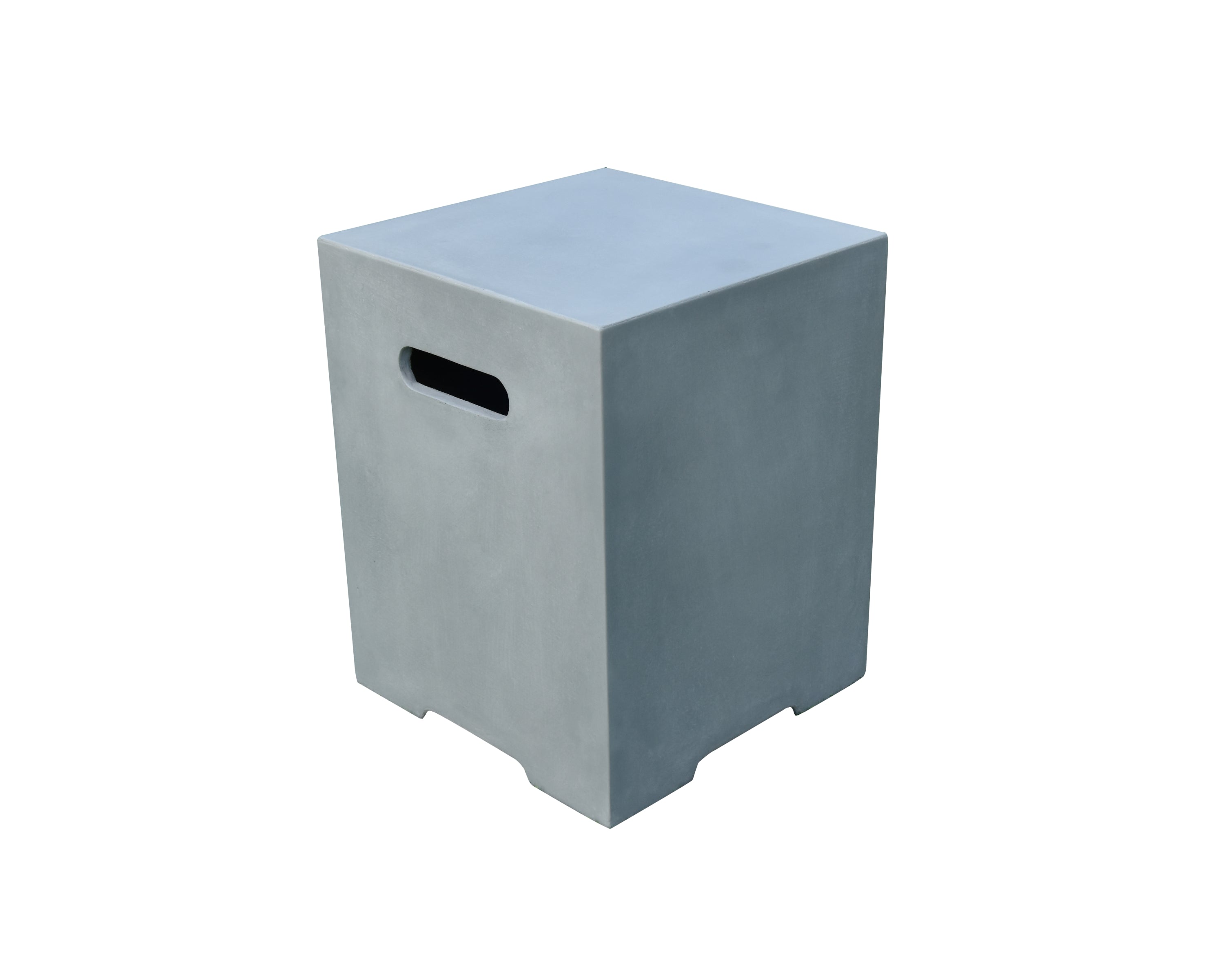 Elementi - Square Tank Cover - Smooth Finish - Light Gray