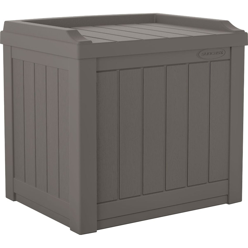 Suncast - 22 Gal. Small Deck Box with Storage Seat - Stoney