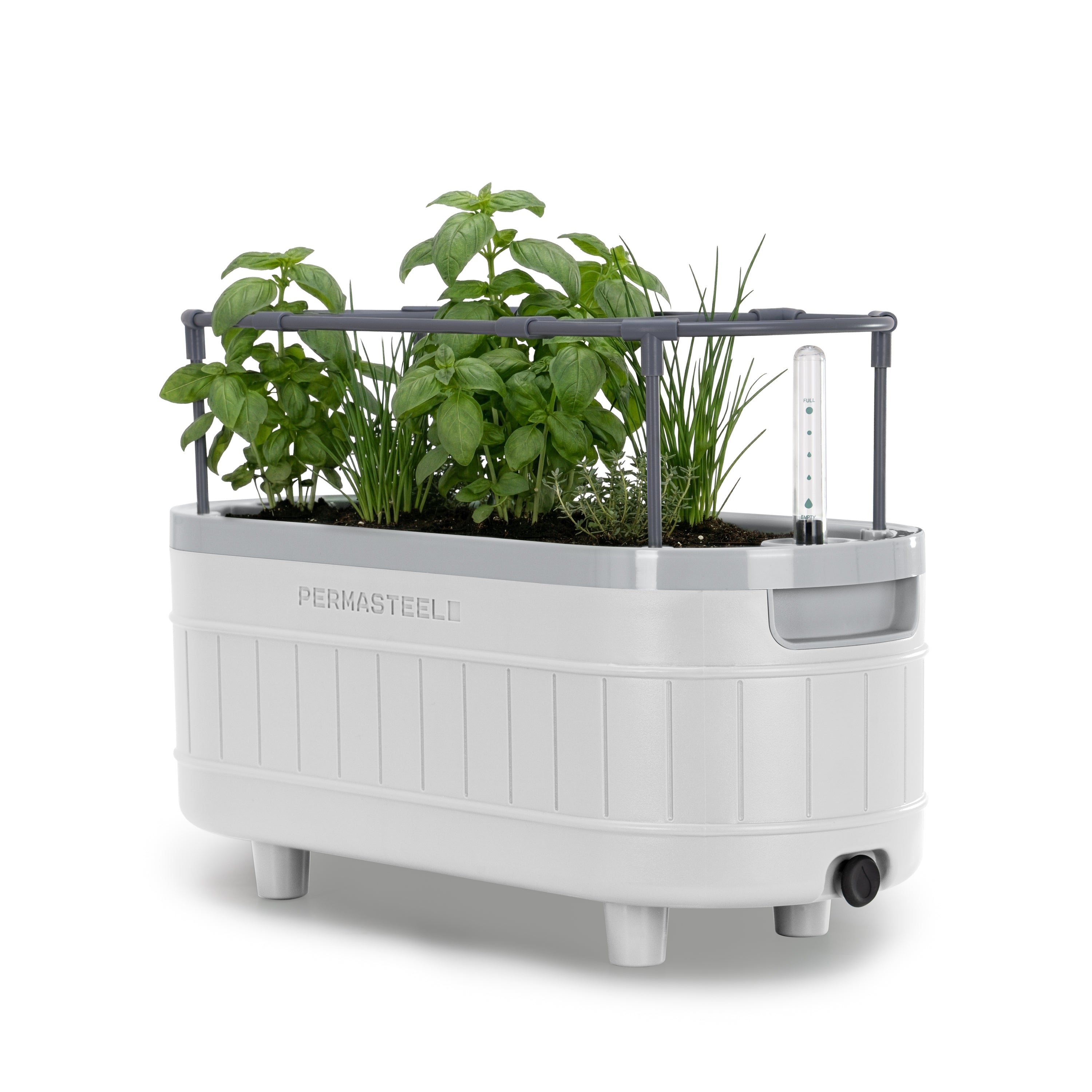 Permasteel - Self-Watering Planter Box with Mounting Brackets - White