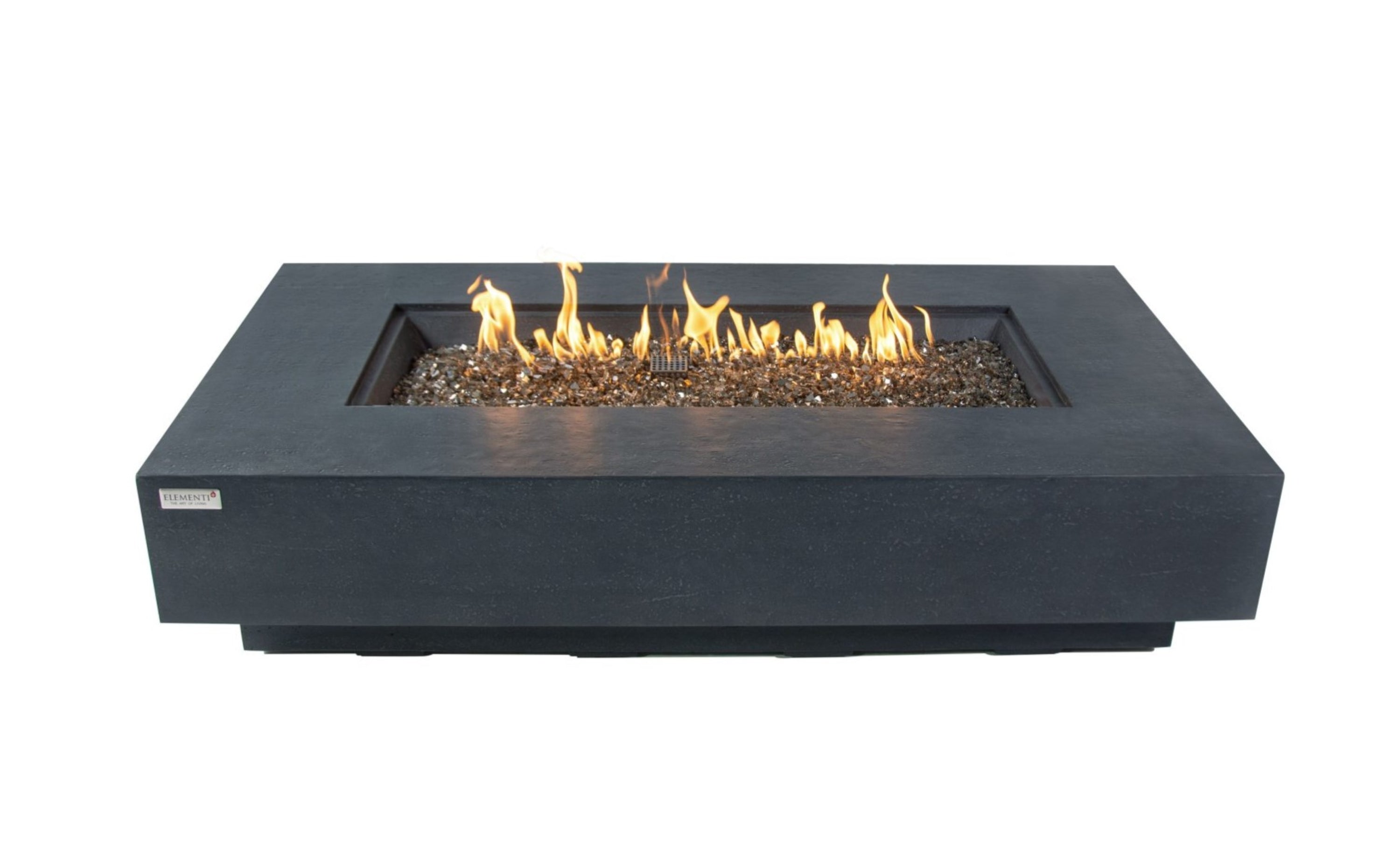 Elementi Plus - Positano Fire Table - Dark Gray - Rectangle - Natural Gas