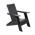 Backyard Lifestyles - Modern High Back Folding Adirondack Chair - Black