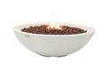Elementi Plus - Rose Bowl Round Fire Pit - Sandstone Texture - Cream White - Liquid Propane