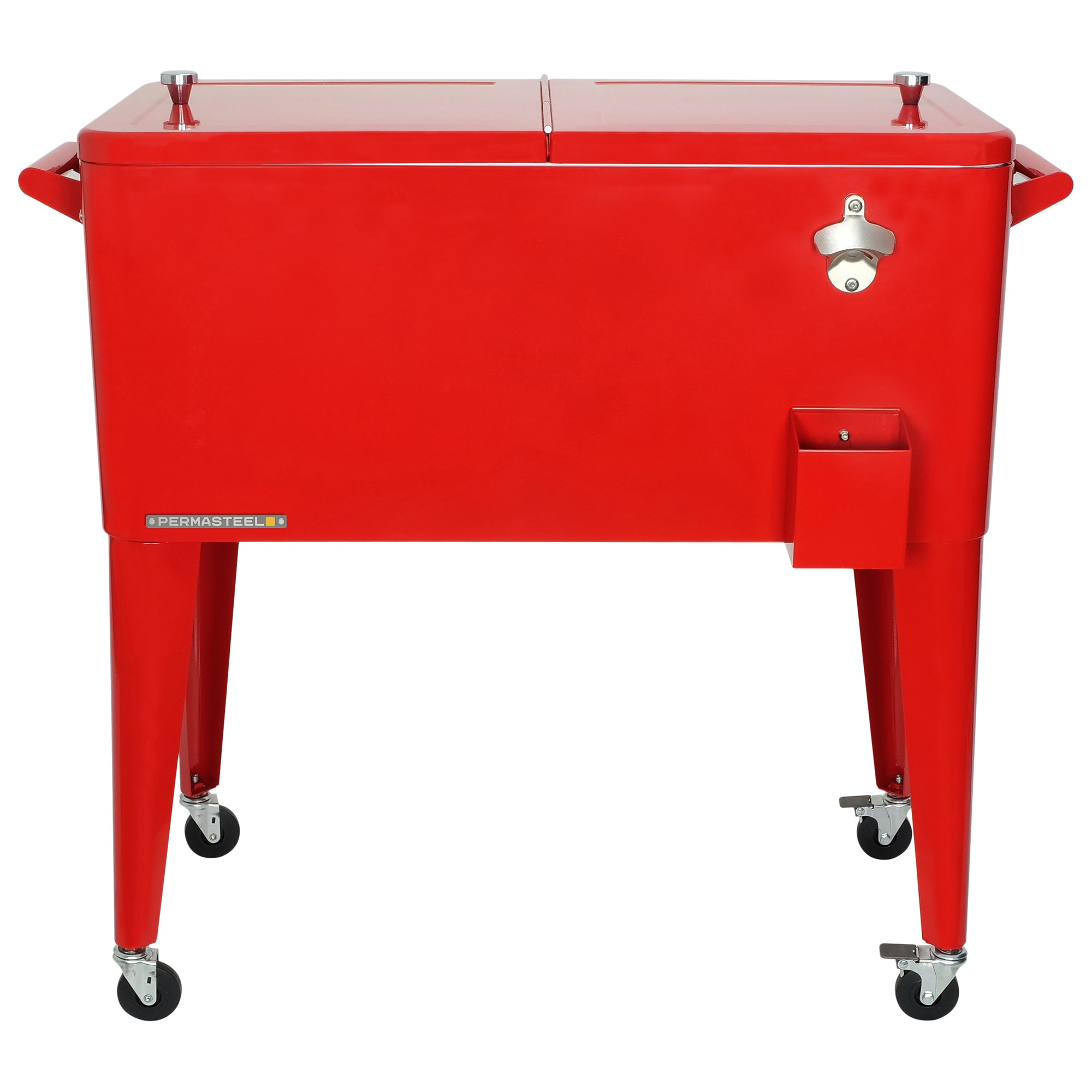 Permasteel -- 80QT Patio Cooler - Red