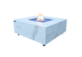 Elementi Plus - Bianco Porcelain Fire Table - White Square - Natural Gas