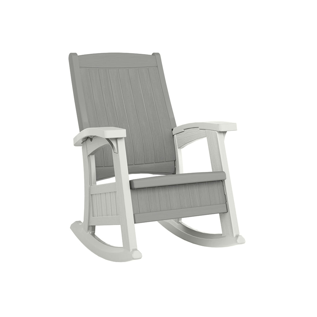 Suncast - Rocking Chair with Storage - Dove Gray/Ice Cube