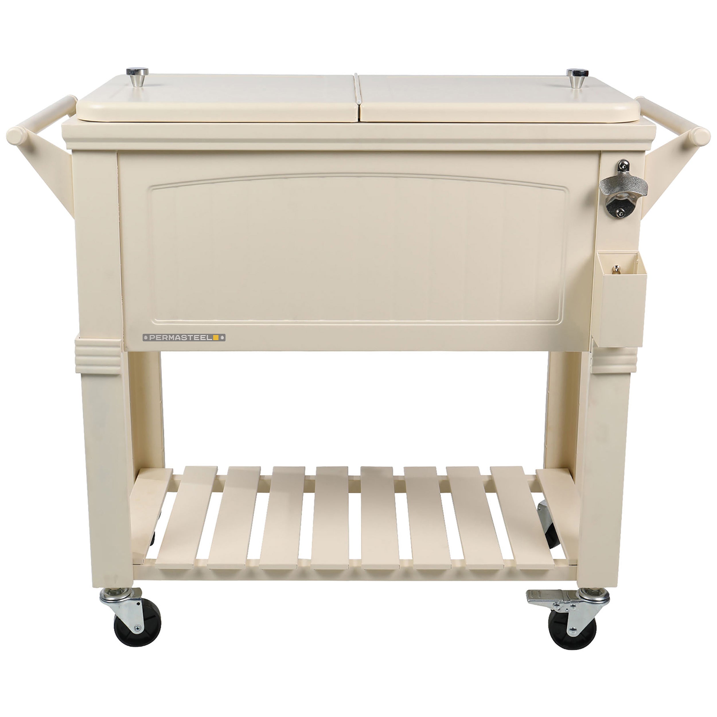 Permasteel -- 80QT Furniture Style Patio Cooler - Cream