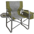 Coleman - XL Director's Chair with Side Table and 9 Can Soft Cooler - Green/Grey