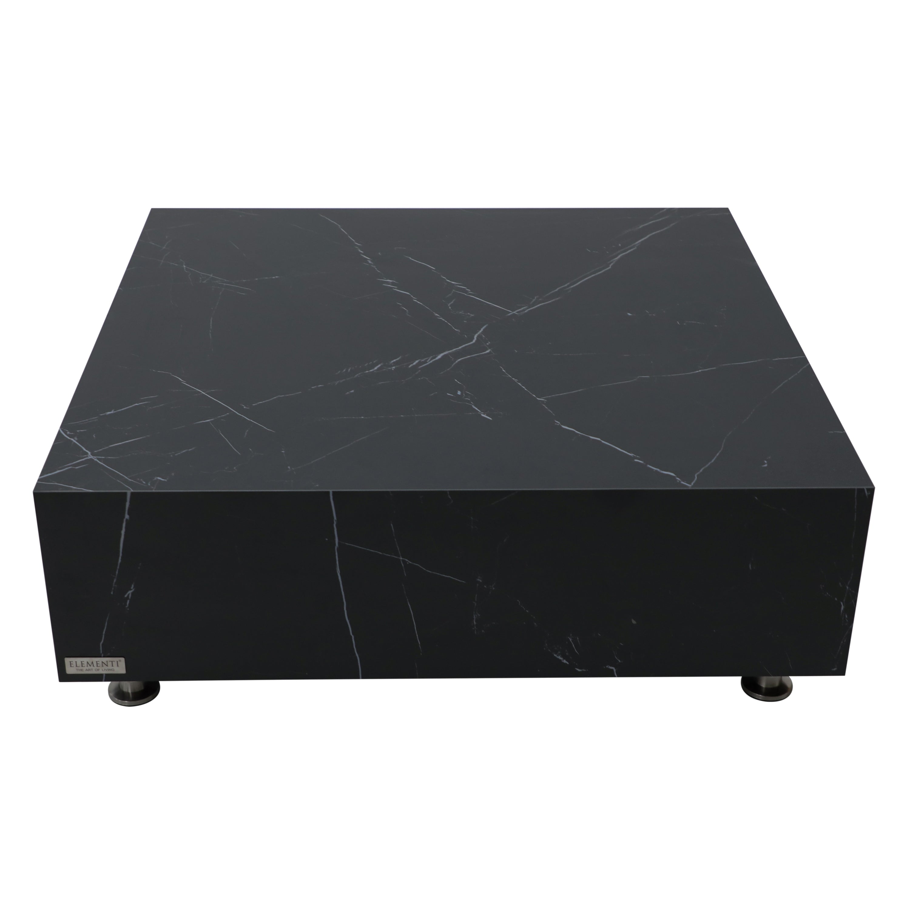 Elementi Home - Sofia Coffee Table - Medium Square - Black