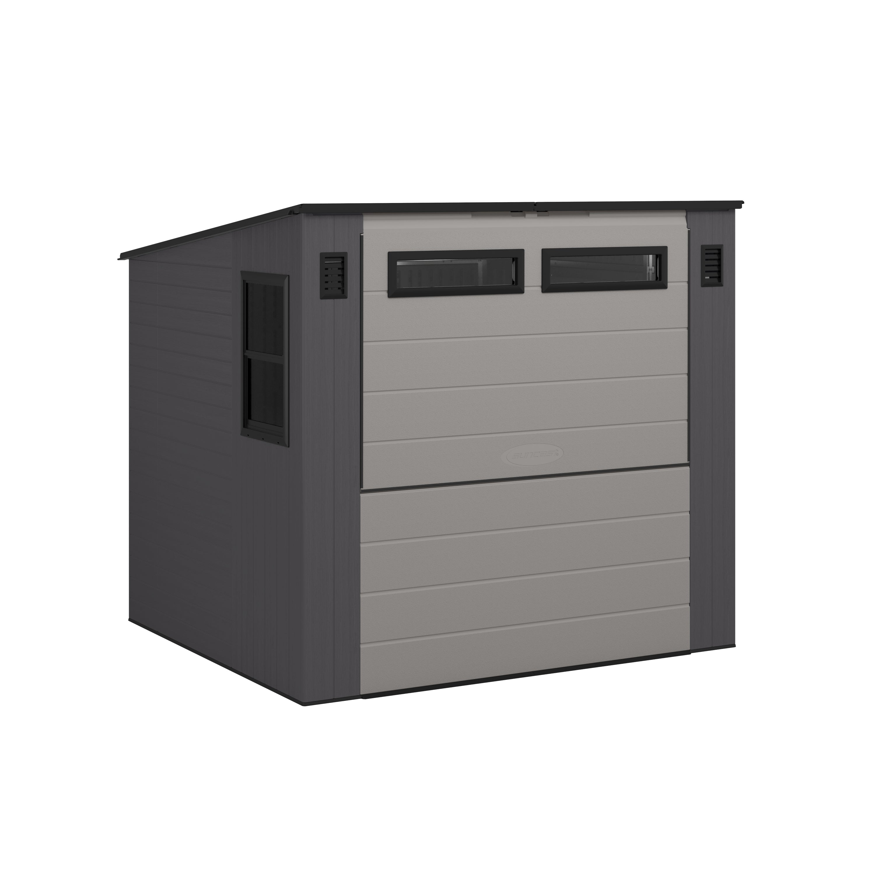 Suncast - 8' x 7' Cabana Entertainment Shed - Cool Gray/Dove Gray