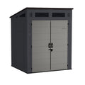 Suncast - Modernist® 6' x 5' Storage Shed - Cyberspace/Dove Gray