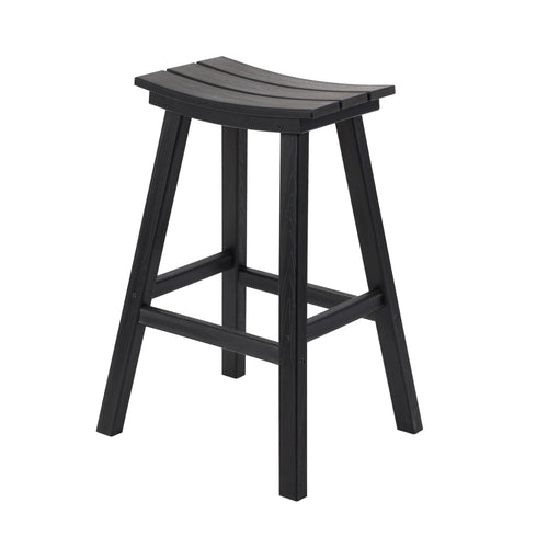 Bar Stool - Rectangle Seat - Black