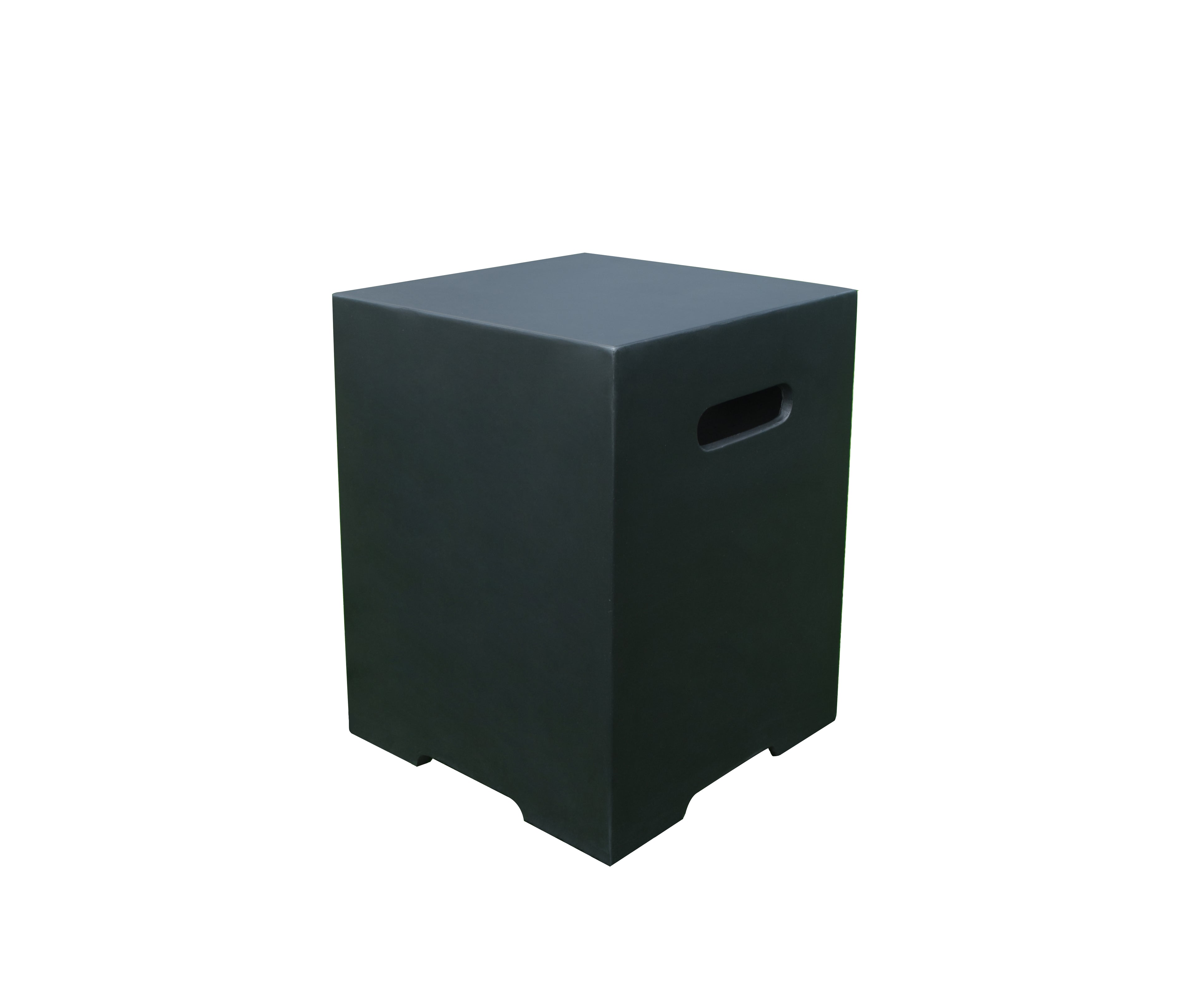 Modeno - Square Tank Cover - Smooth Finish - Black
