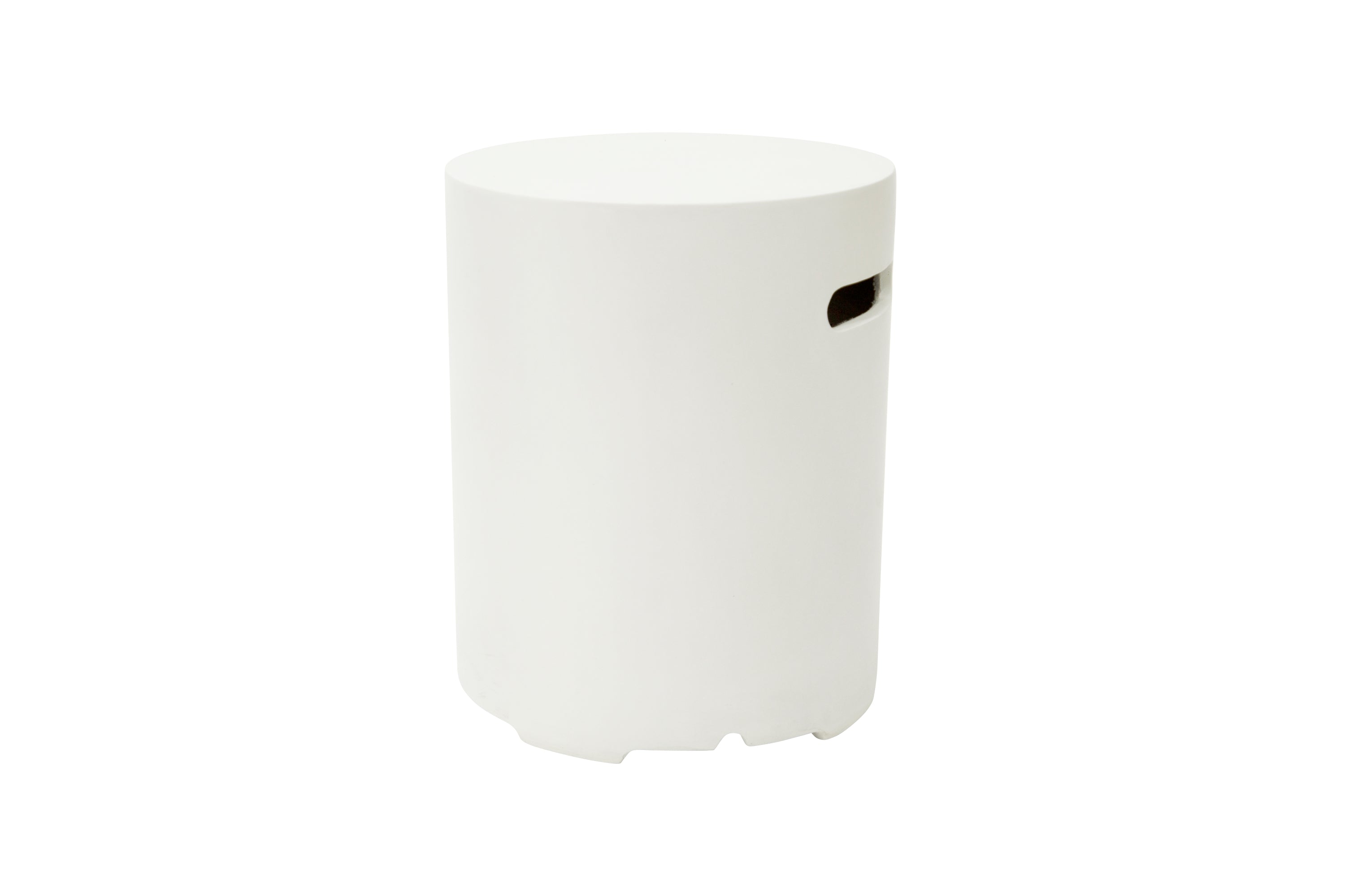 Elementi - Round Tank Cover - Smooth Finish - Cream White