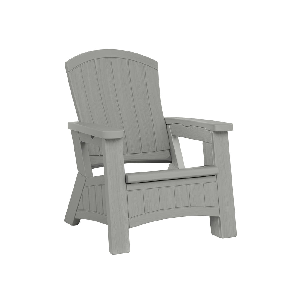 Suncast - Adirondack Chair with Storage - Dove Gray