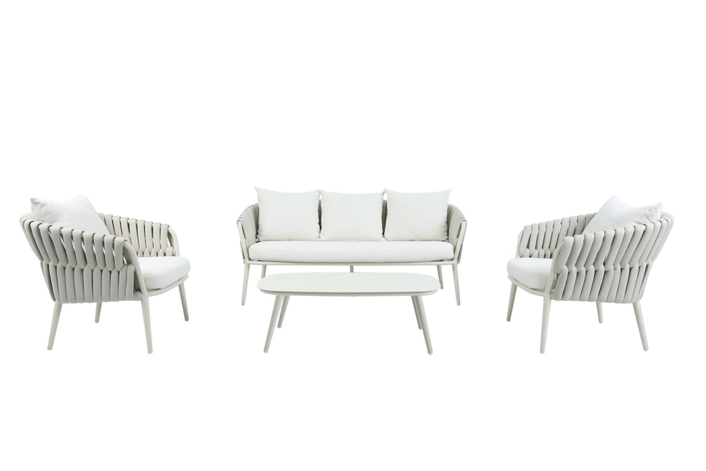 Nautique 4pc Conversation Patio Set - Natural