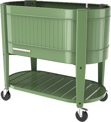 Permasteel -- Elevated Garden Bed with EnGrow TrueSoil™ Technology - Olive