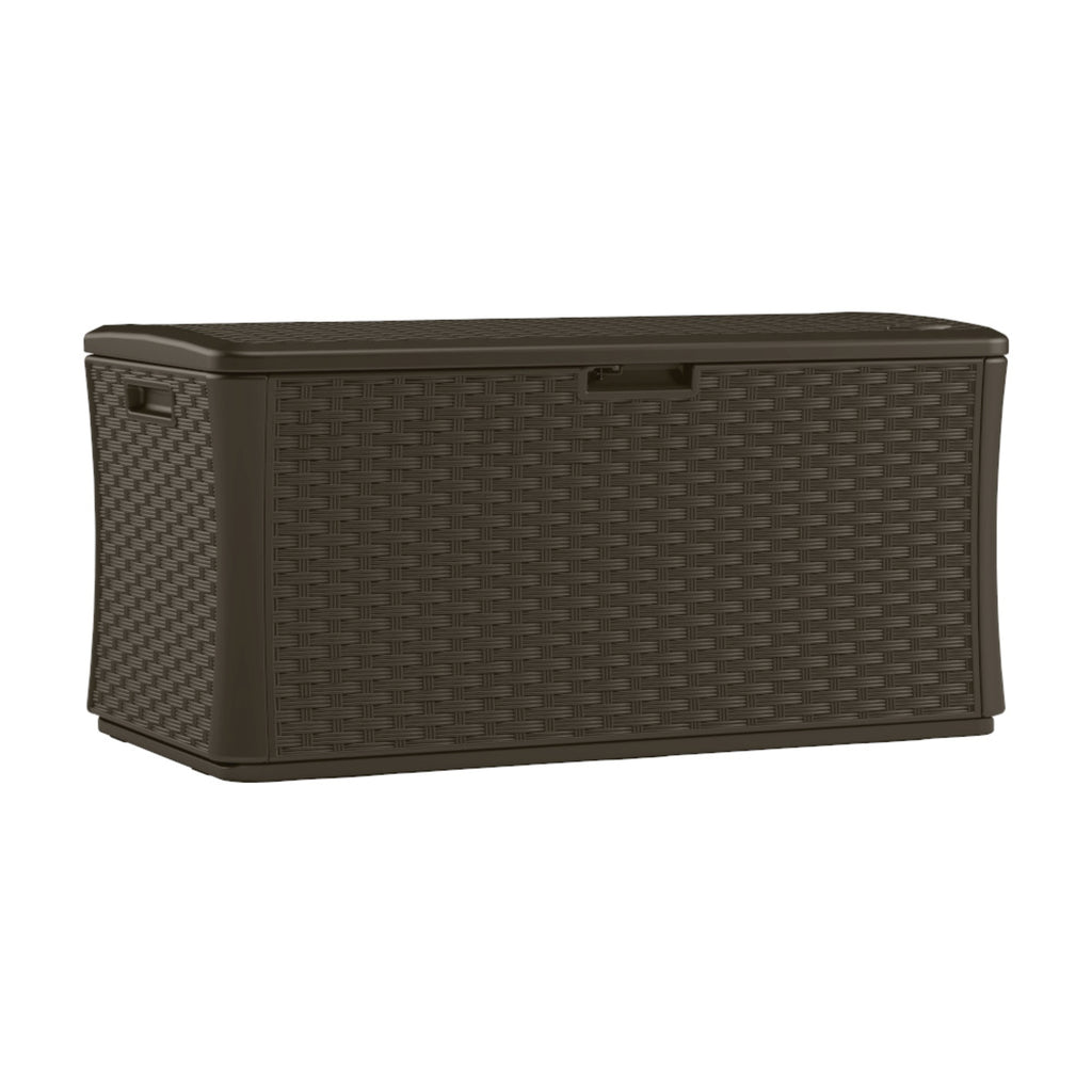 Suncast - 134 Gal. Extra Large Wicker Deck Box - Java