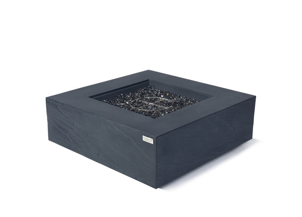 Elementi Plus - Roraima Fire Table - Slate Black Square - Natural Gas