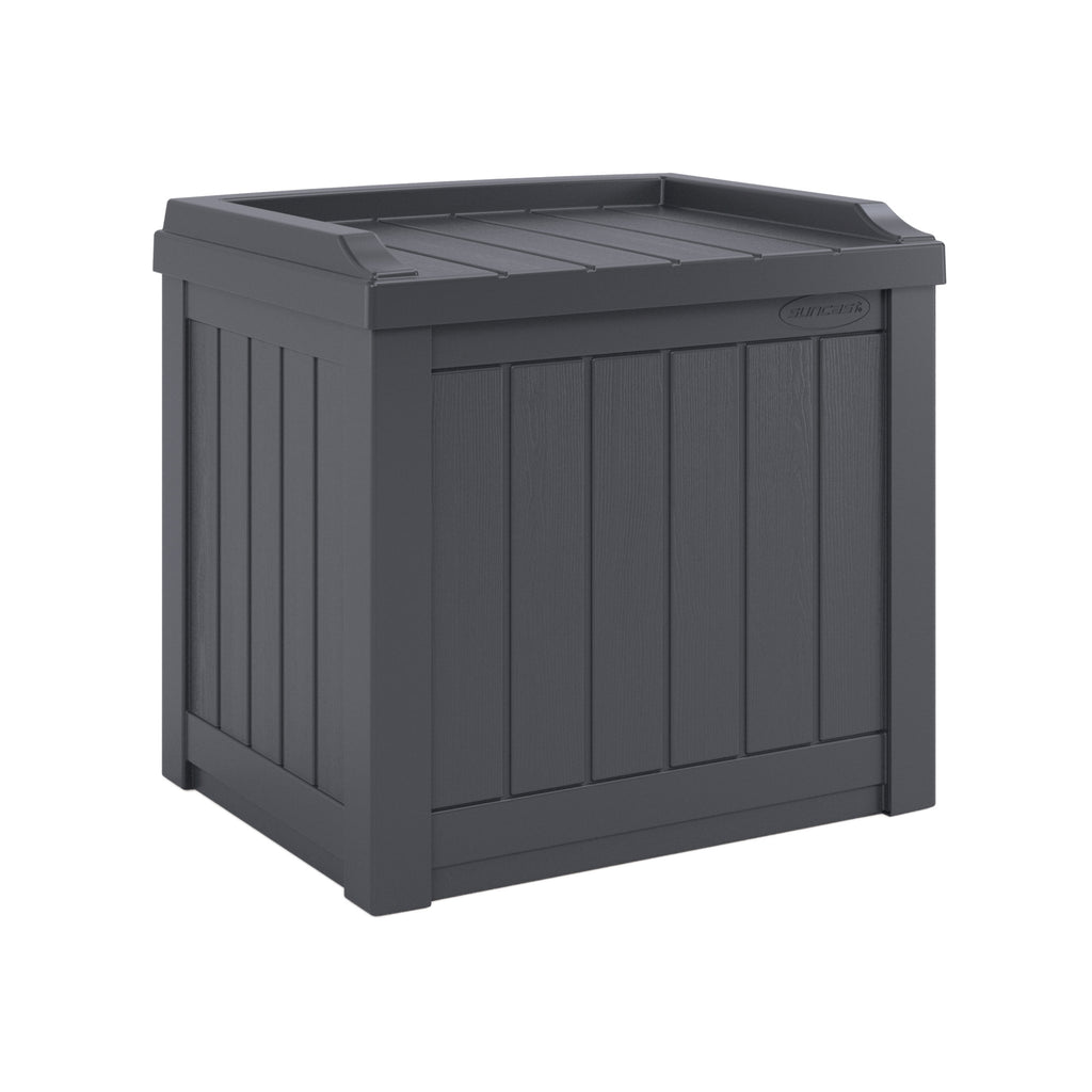 Suncast - 22 Gal. Small Deck Box with Storage Seat - Cyberspace