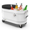 Permasteel - 80Qt Rolling Cooler - White