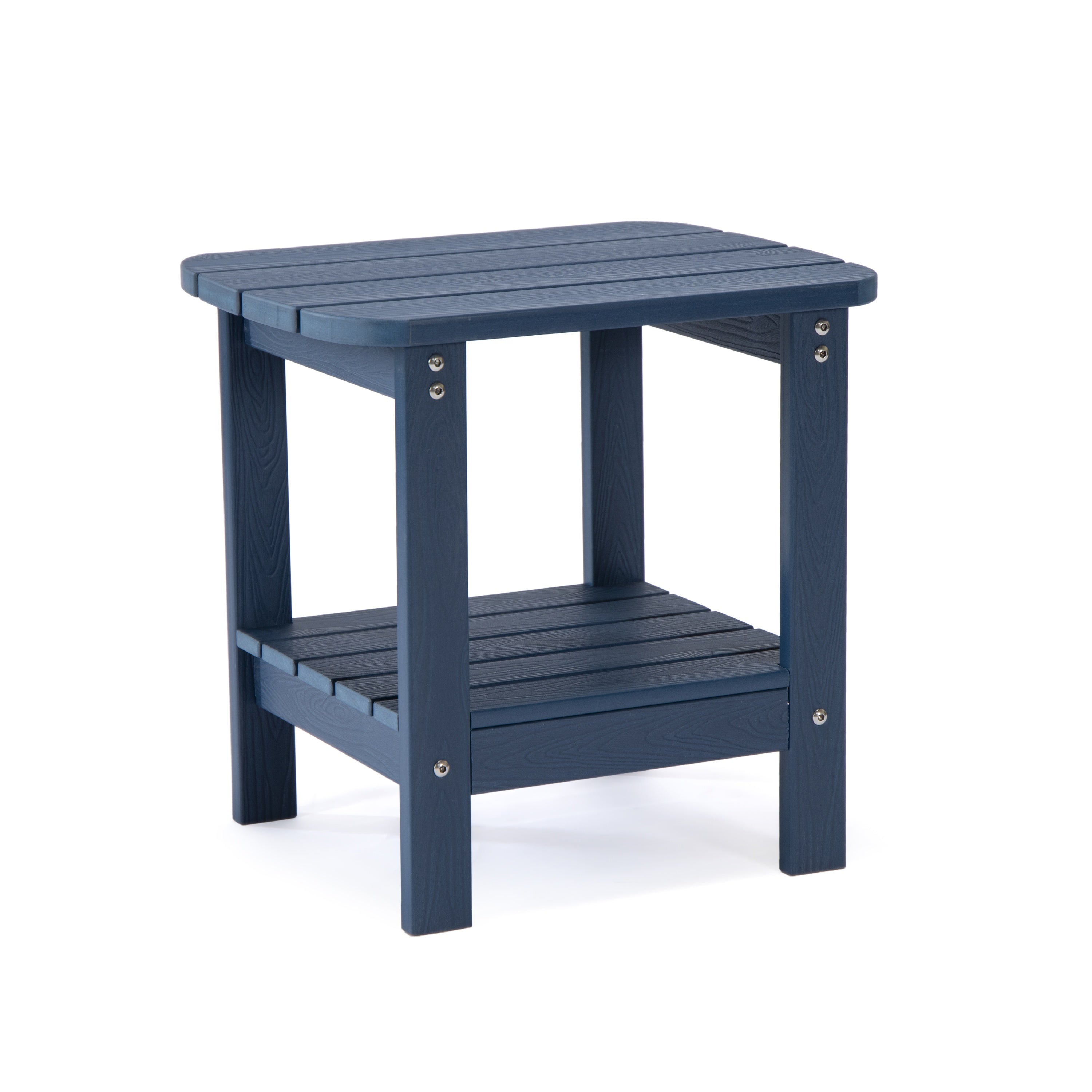 Backyard Lifestyles - Side Table w/Shelf - Navy Blue