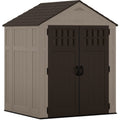Suncast - Everett® 6' x 5' Storage Shed - Dark Taupe