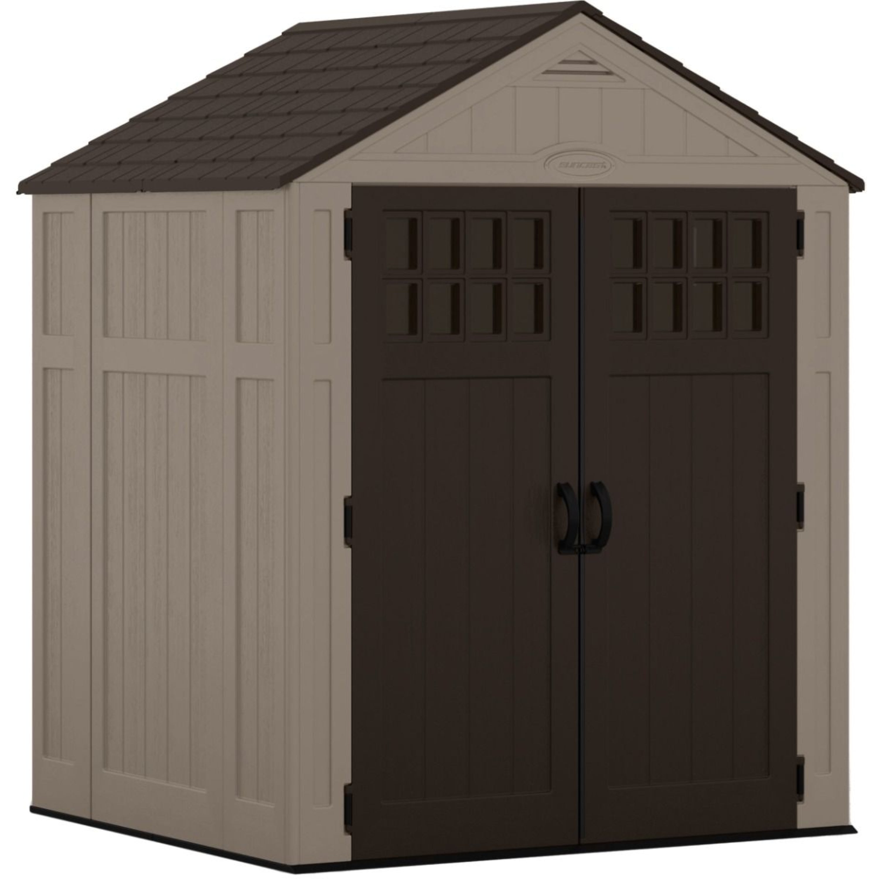 Suncast - Everett® 6' x 5' Storage Shed - Dark Taupe