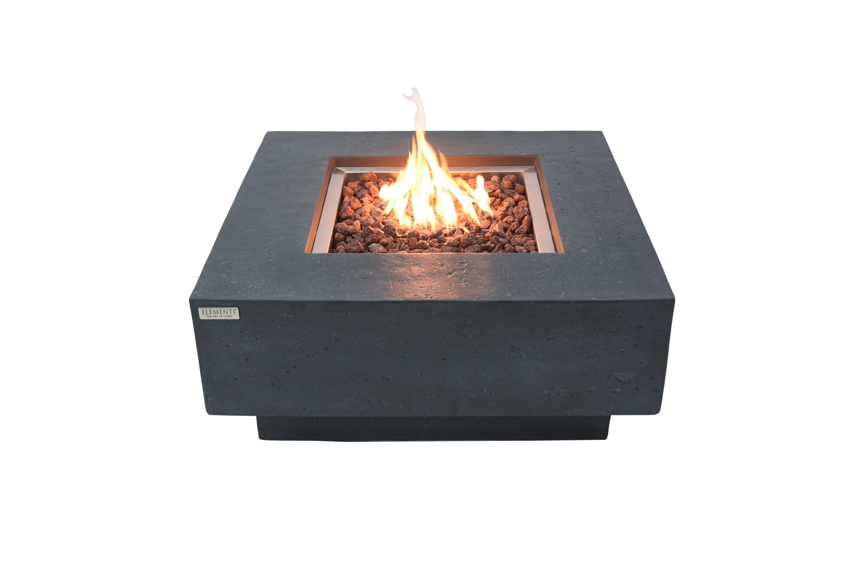 Elementi - Manhattan Fire Table - Dark Gray - Natural Gas