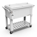 Permasteel - 80QT Furniture Style Patio Cooler with Divider - White