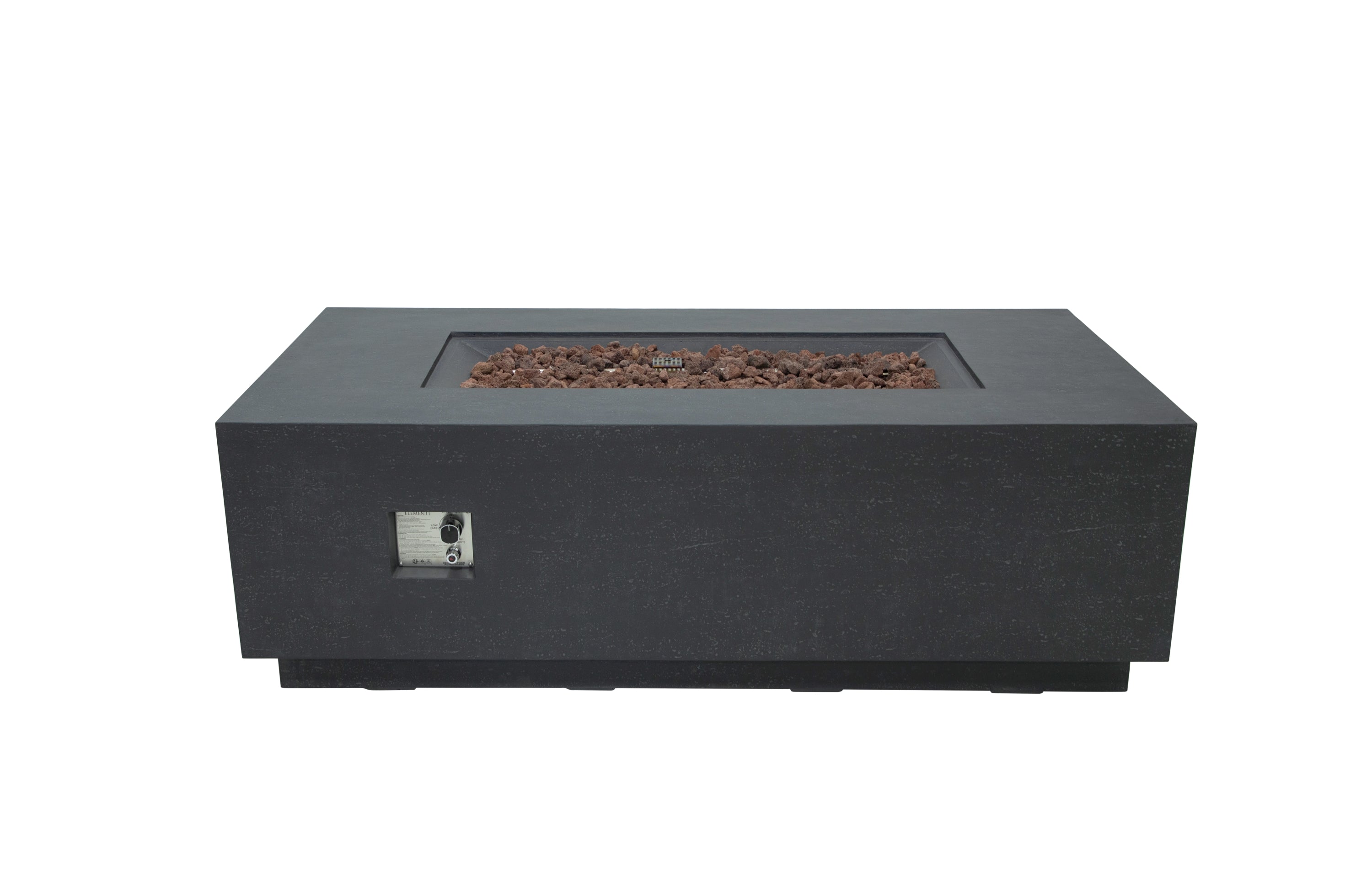 Elementi - Andes Fire Table - Dark Gray - Liquid Propane